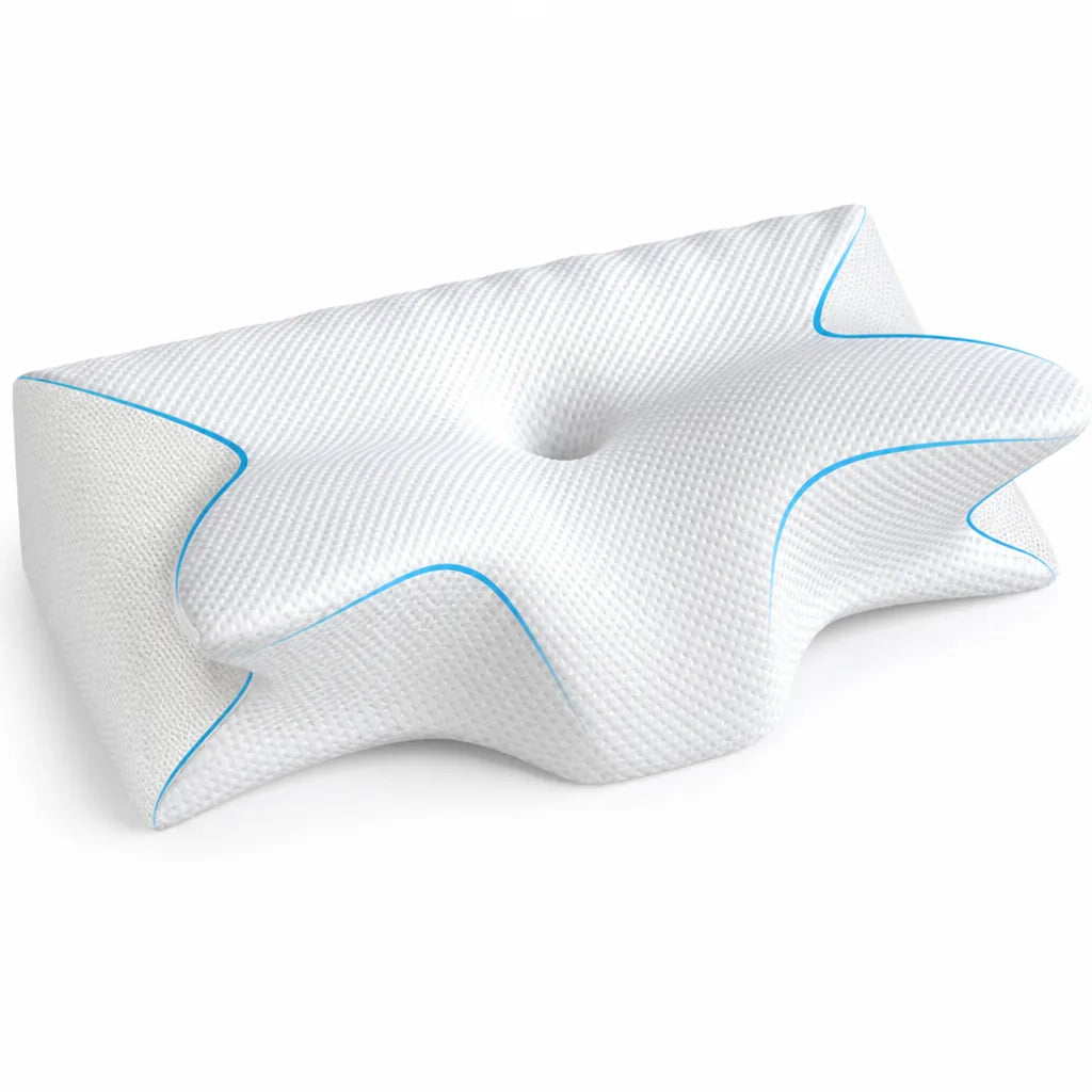 Orthopedic Neck Pillow Ergonomic Butterfly Memory Foam Adjustable Height