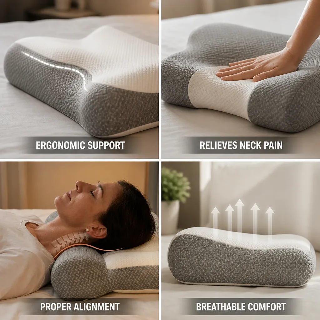 Orthopedic Pillow Ergonomic Contour Neck Support