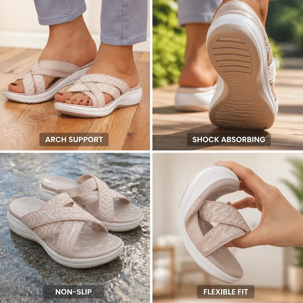 Orthopedic Sandals Ergonomic Arch Support & Shock-Absorbing Sole