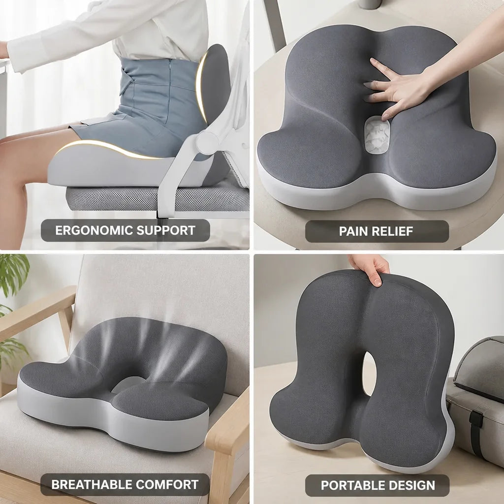 Orthopedic Seat Cushion Coccyx Cutout Tailbone Relief