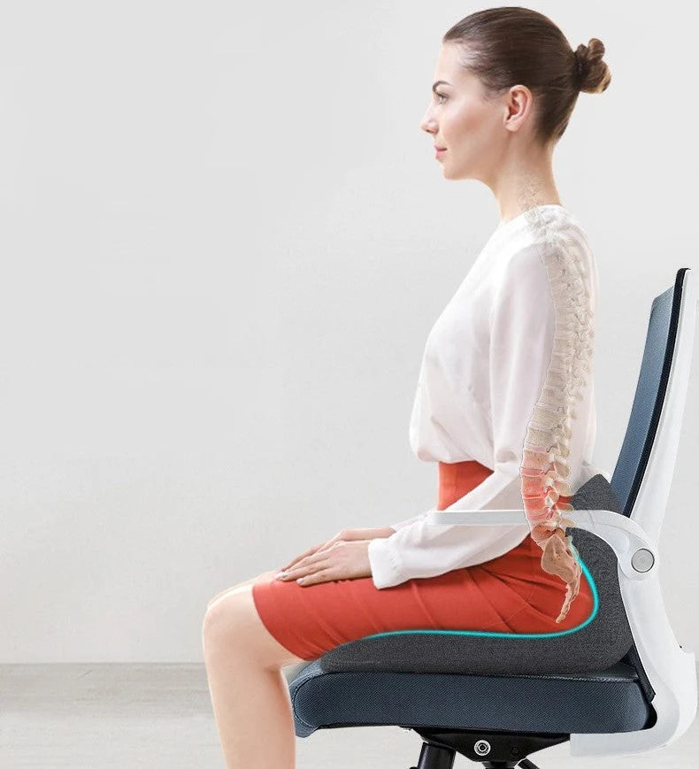 Orthopedic Seat Cushion L-Shape Memory Foam Coccyx Support