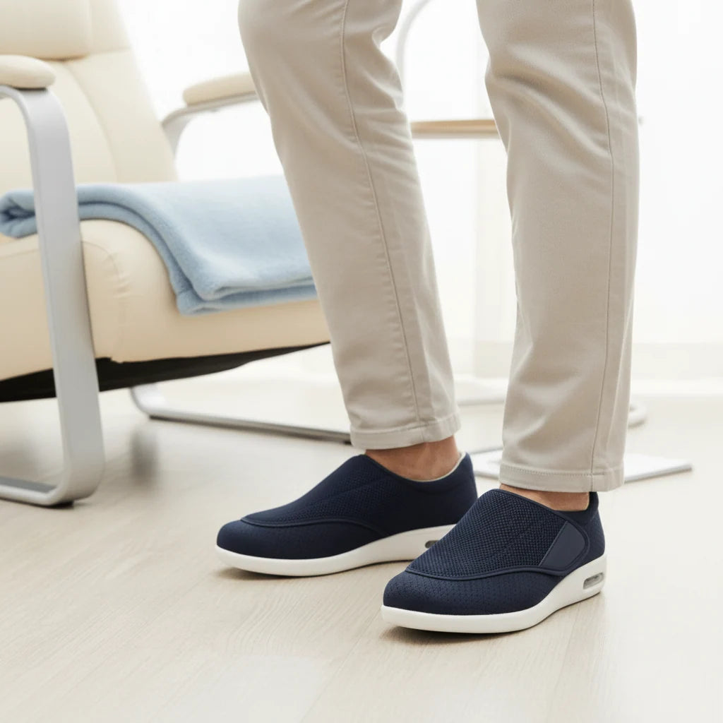 Orthopedic Shoes Extra Wide Breathable Mesh Air-Cushion Heel