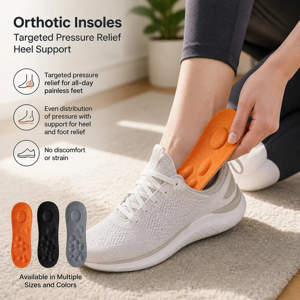 Orthotic Insoles Targeted Pressure Relief Heel Support