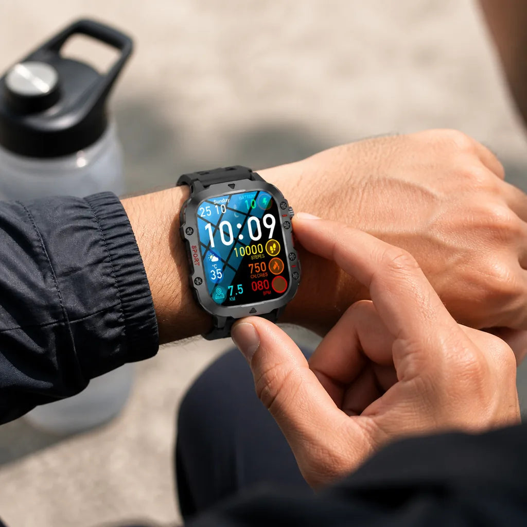 Outdoor Smartwatch Waterproof 10-Day Battery & 100+ Sport Modes