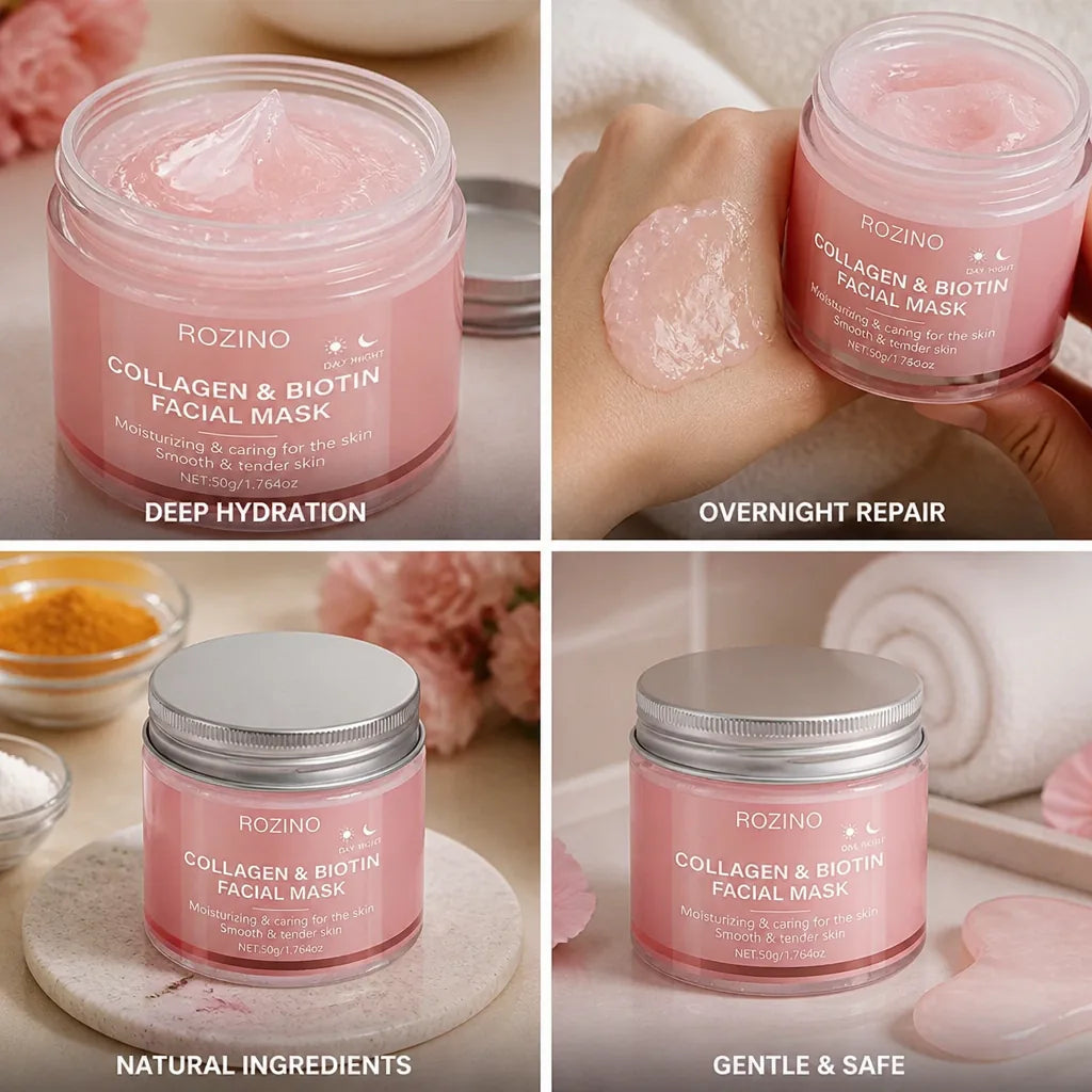 Overnight Face Mask Hydrating Collagen & Biotin