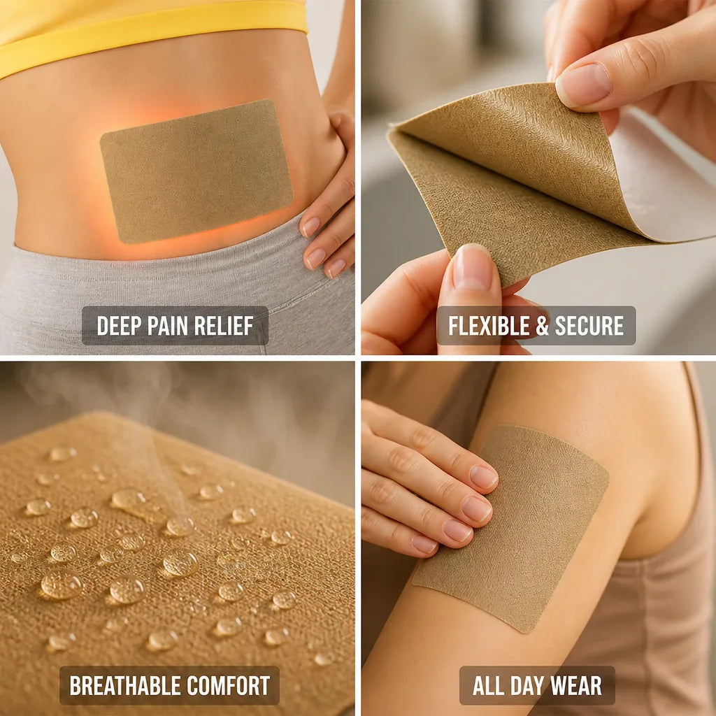 Pain Relief Patch Sustained Heat Therapy Flexible Fit