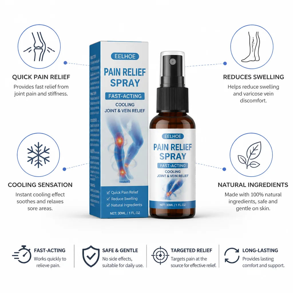 Pain Relief Spray Fast-Acting Cooling Joint & Vein Relief
