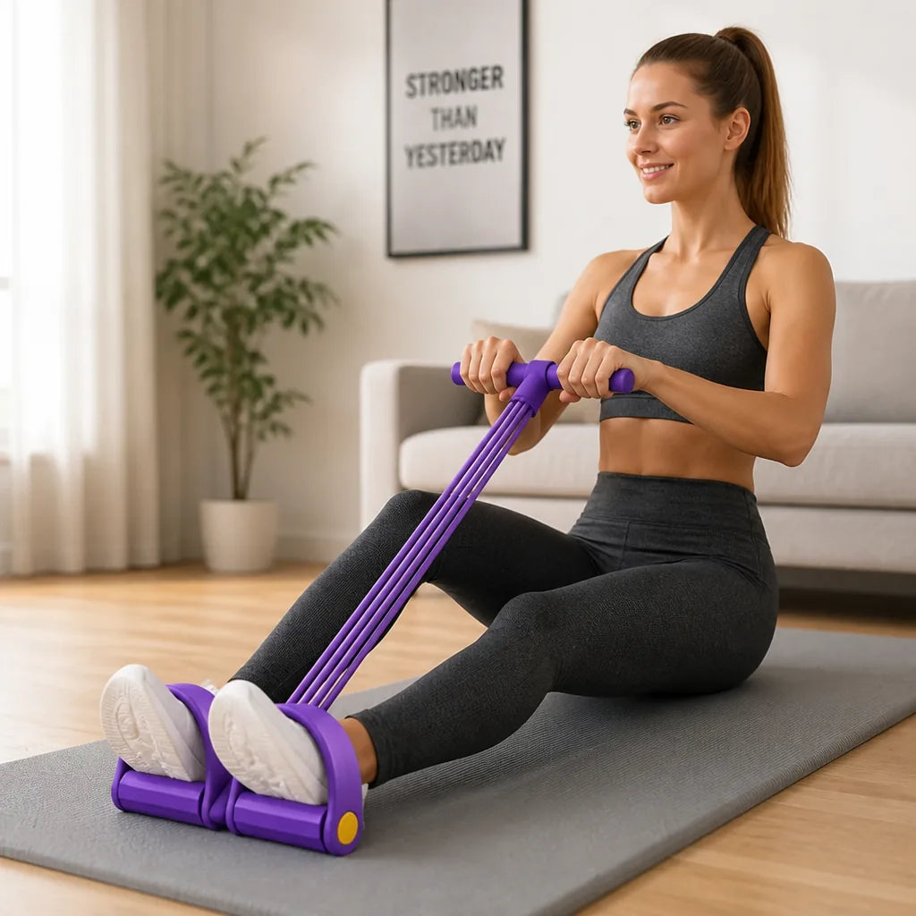 Pedal Resistance Band Portable Adjustable Resistance & Non-Slip Pedals