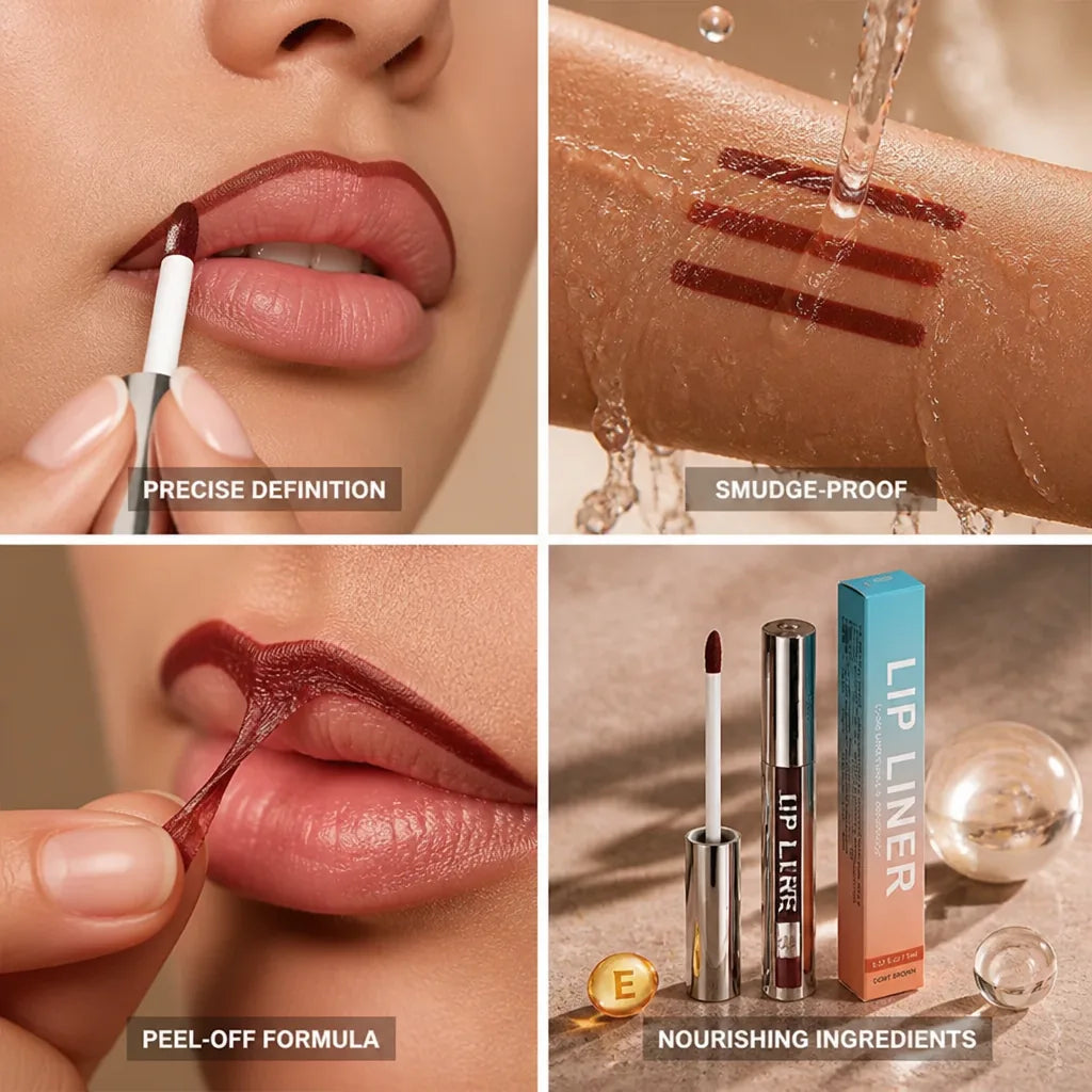 Peel-Off Lip Liner Smudge-Proof Long-Lasting Hyaluronic Acid & Vitamin E