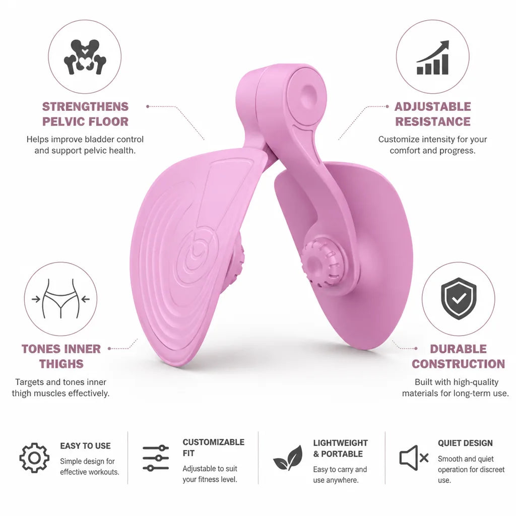 Pelvic Floor Trainer Adjustable Resistance Tones Inner Thighs