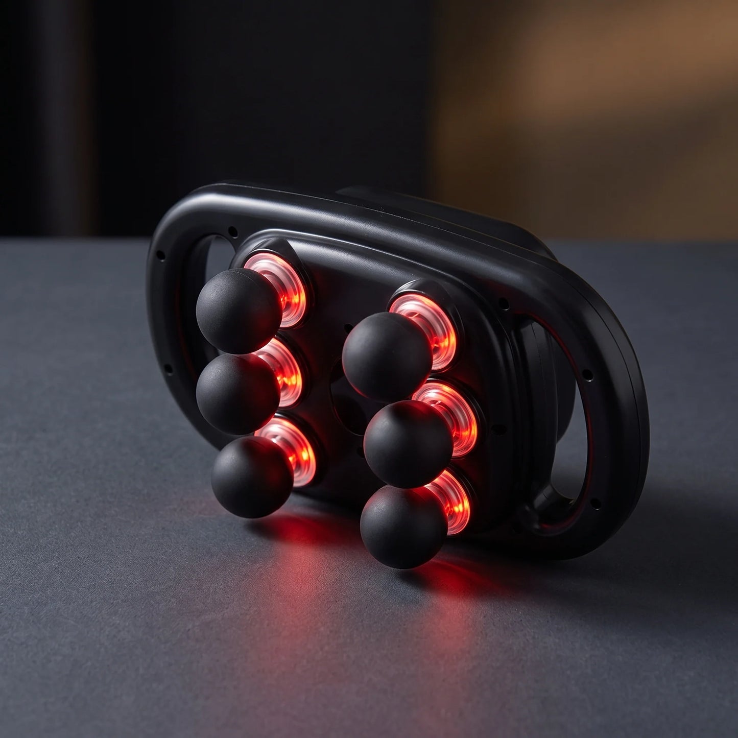 Percussion Massage Gun 6 Heads 9 Modes Red Light