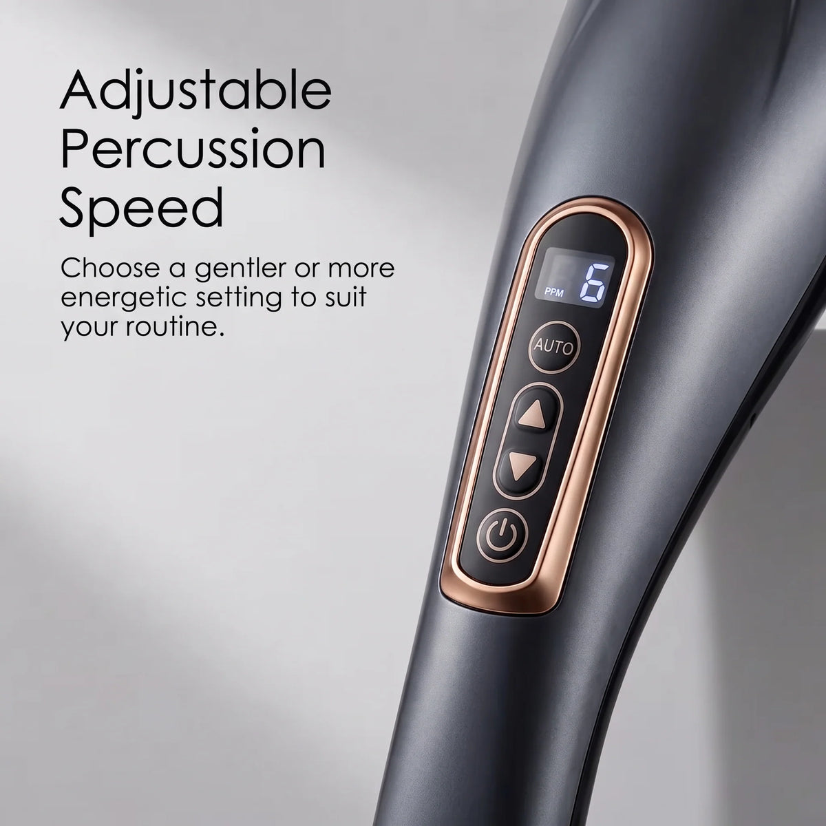 Percussion Massage Wand Long-Reach 6 Interchangeable Heads