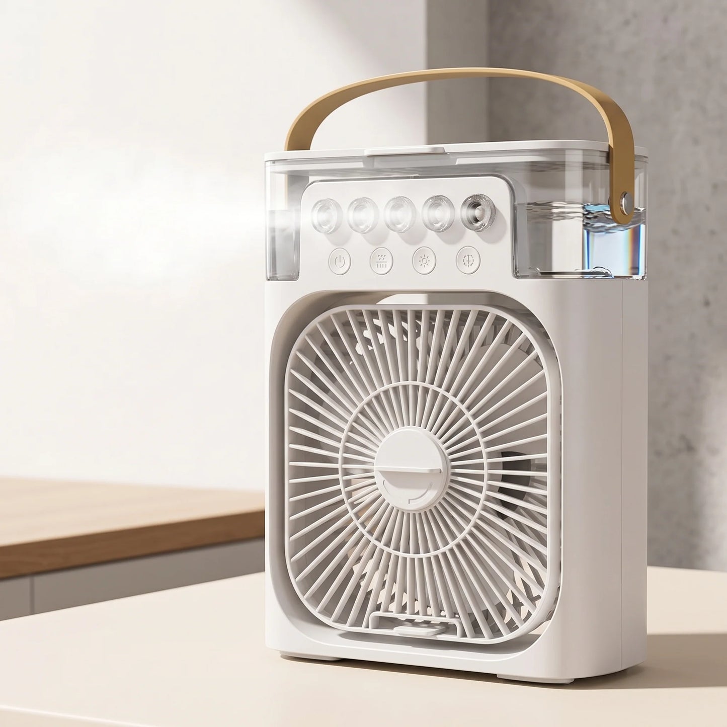 Personal Misting Fan 5-Nozzle Portable LED Light