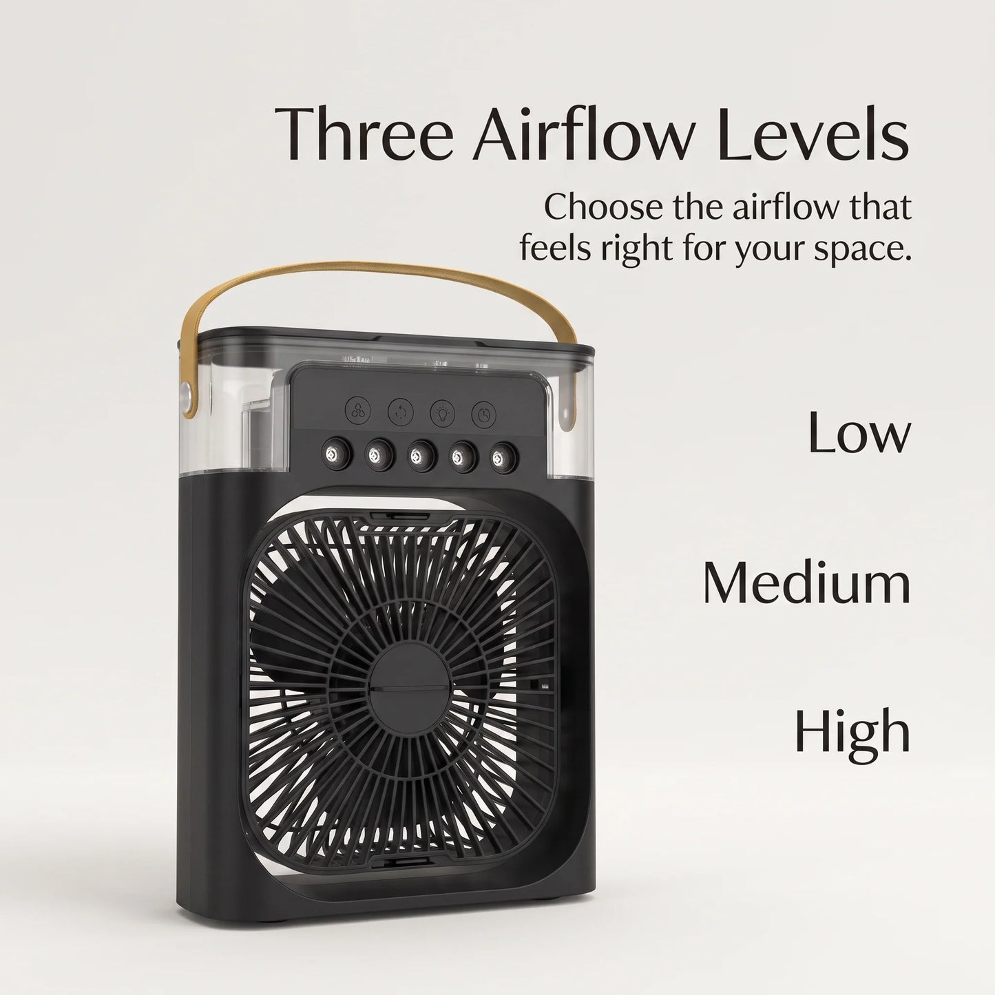 Personal Misting Fan 5-Nozzle Portable LED Light