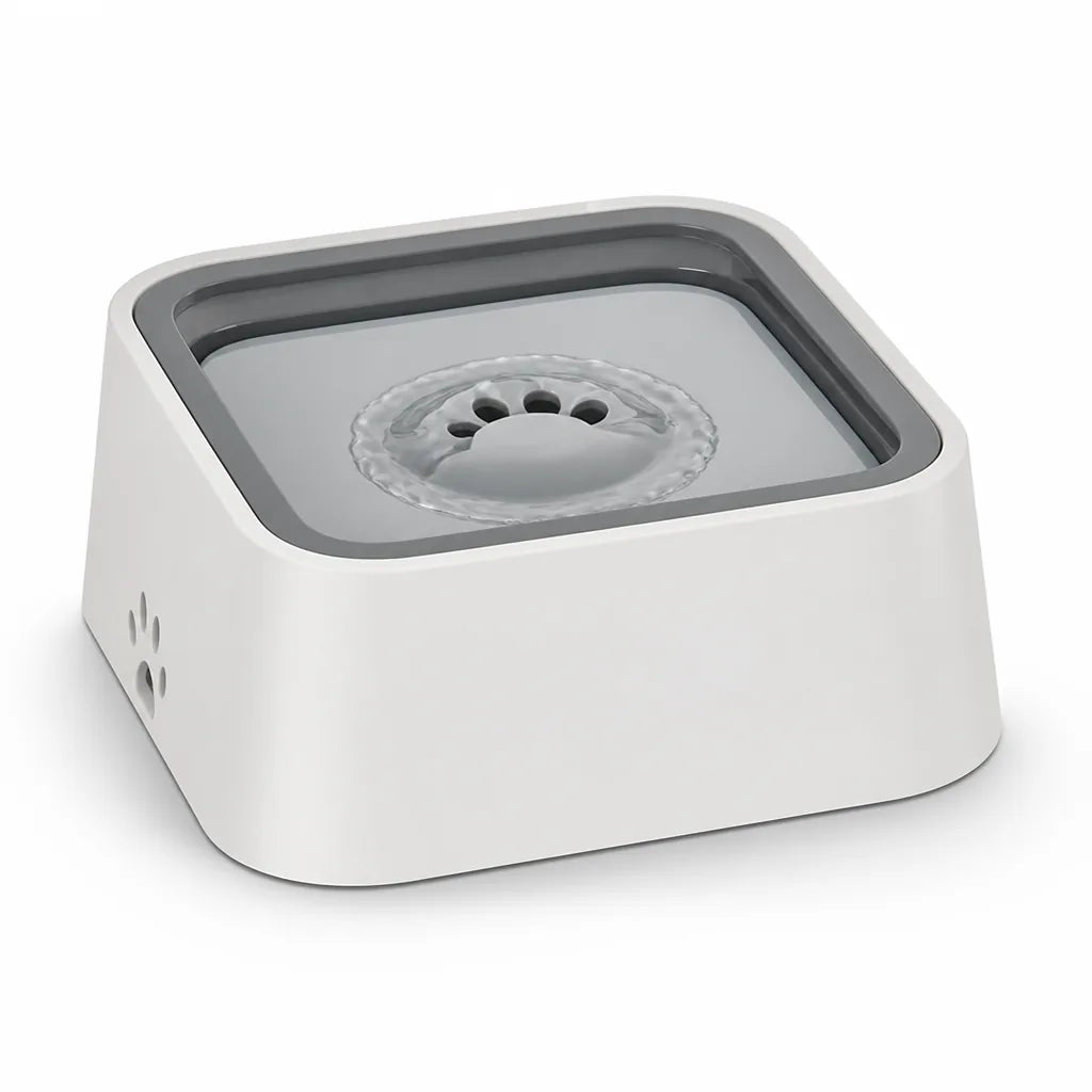 Pet Water Bowl No-Splash Floating Plate Dishwasher-Safe