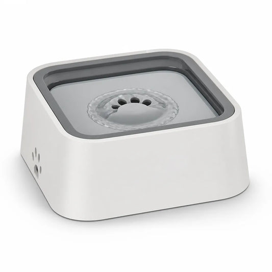 Pet Water Bowl No-Splash Floating Plate Dishwasher-Safe