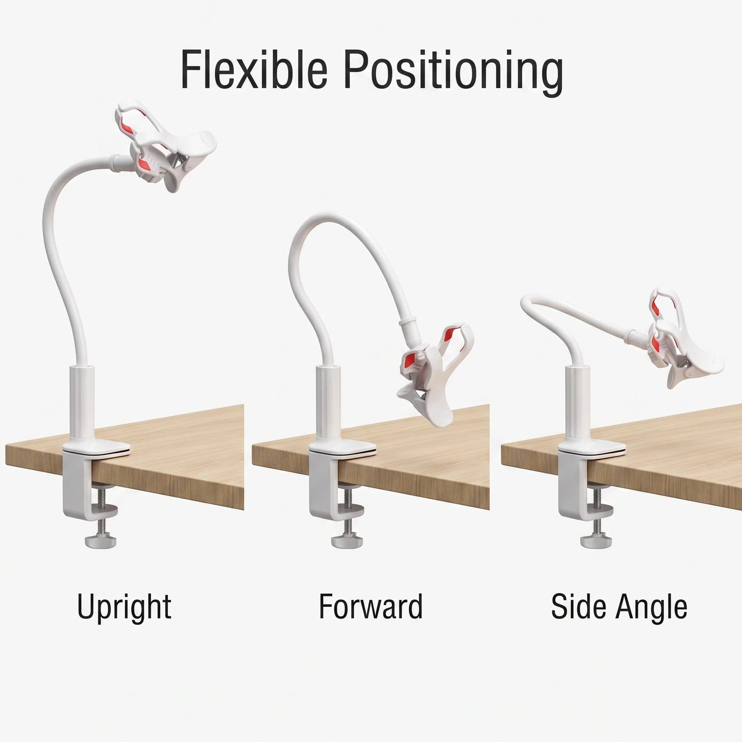 Phone Holder Flexible Gooseneck Hands-Free Bed & Desk Clamp