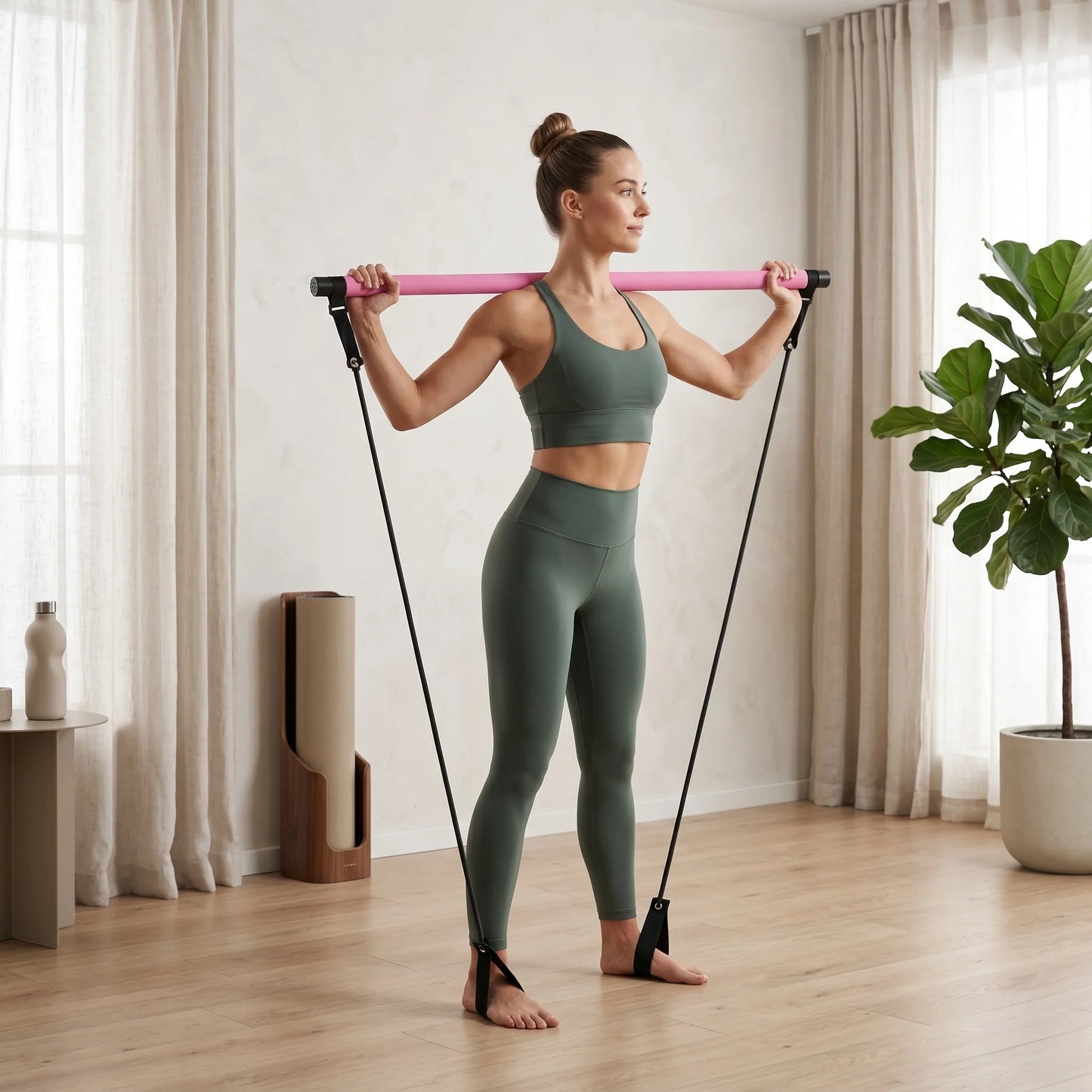 Pilates Bar Kit Resistance Bands & Carry Bag