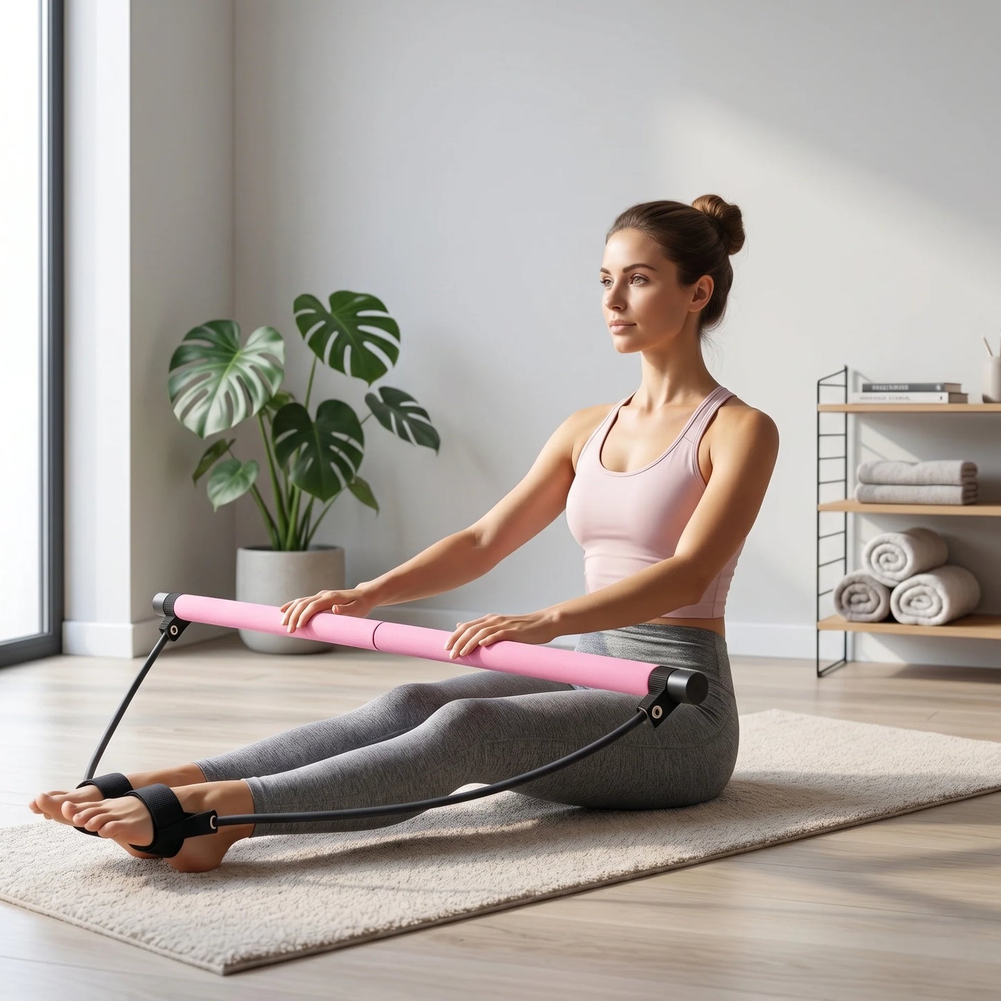 Pilates Bar Kit Resistance Bands & Carry Bag