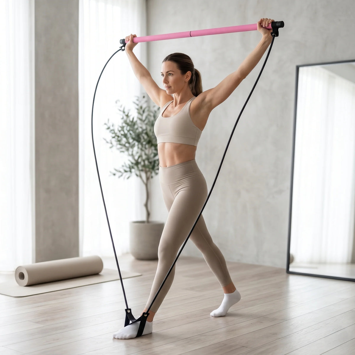 Pilates Bar Kit Resistance Bands & Carry Bag