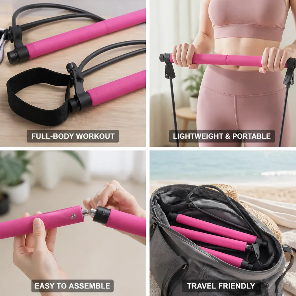 Pilates Bar Portable Lightweight Home & Travel