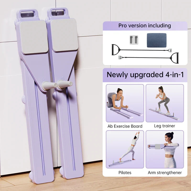 Pilates Board Foldable Split-Style Compatible With Resistance Bands