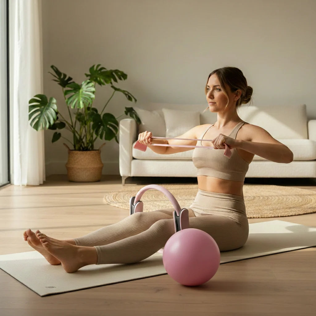 Pilates Set Ring, Ball & Resistance Band