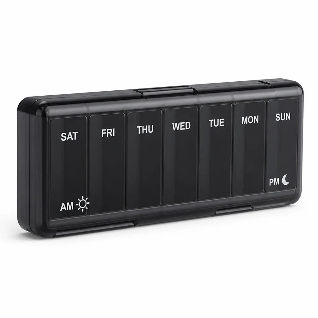 Pill Organizer Morning & Evening Travel-Friendly BPA-Free