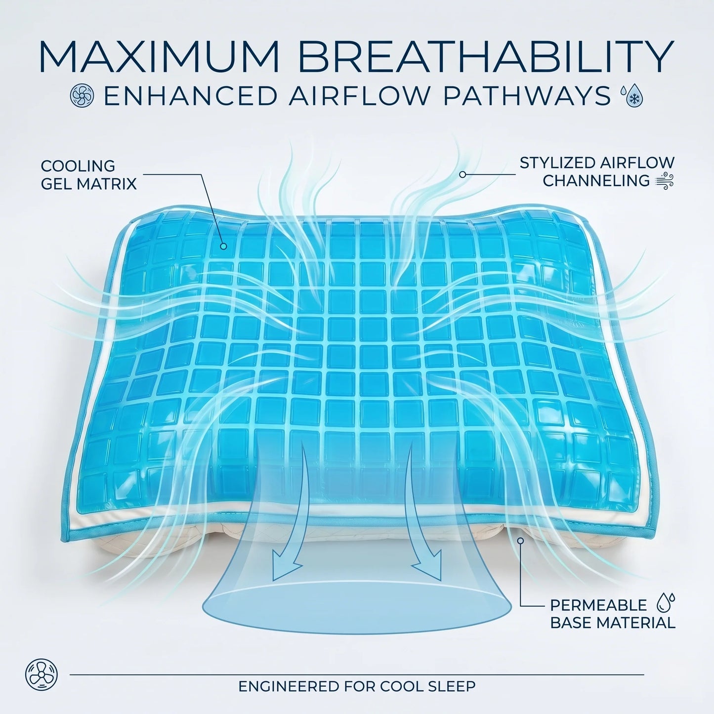 Pillow Cover Cooling Breathable Moisture-Wicking