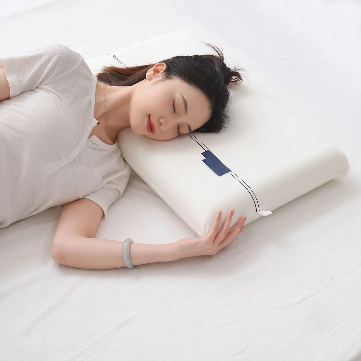 Pillow Low-Profile Memory Foam Stomach & Combination Sleepers