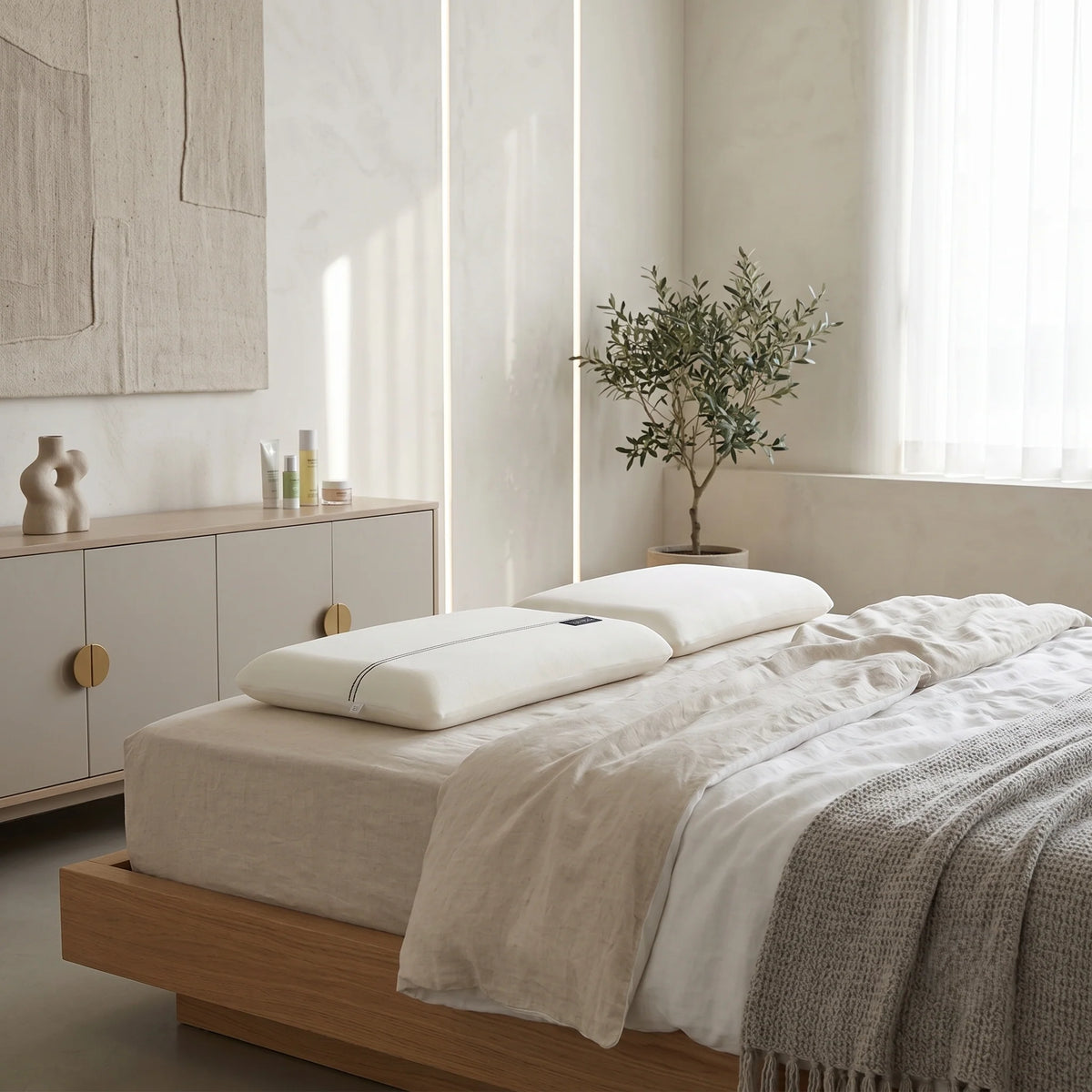 Pillow Low-Profile Memory Foam Stomach & Combination Sleepers