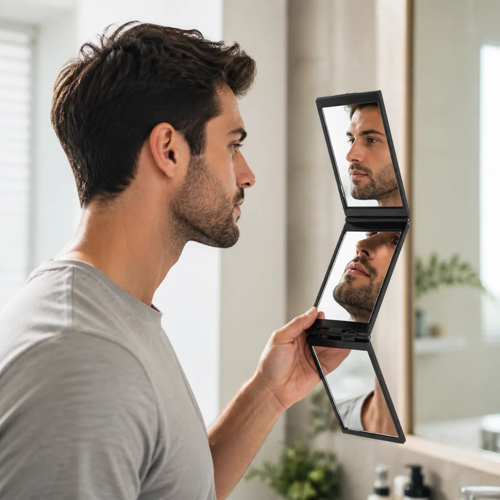 Pocket Mirror 360° Multi-Angle Travel Size Reinforced Glass