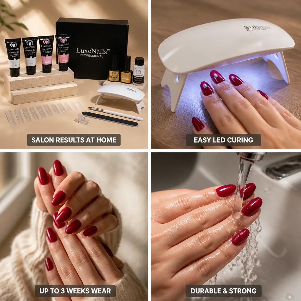 Polygel Starter Kit LED Lamp & Tools