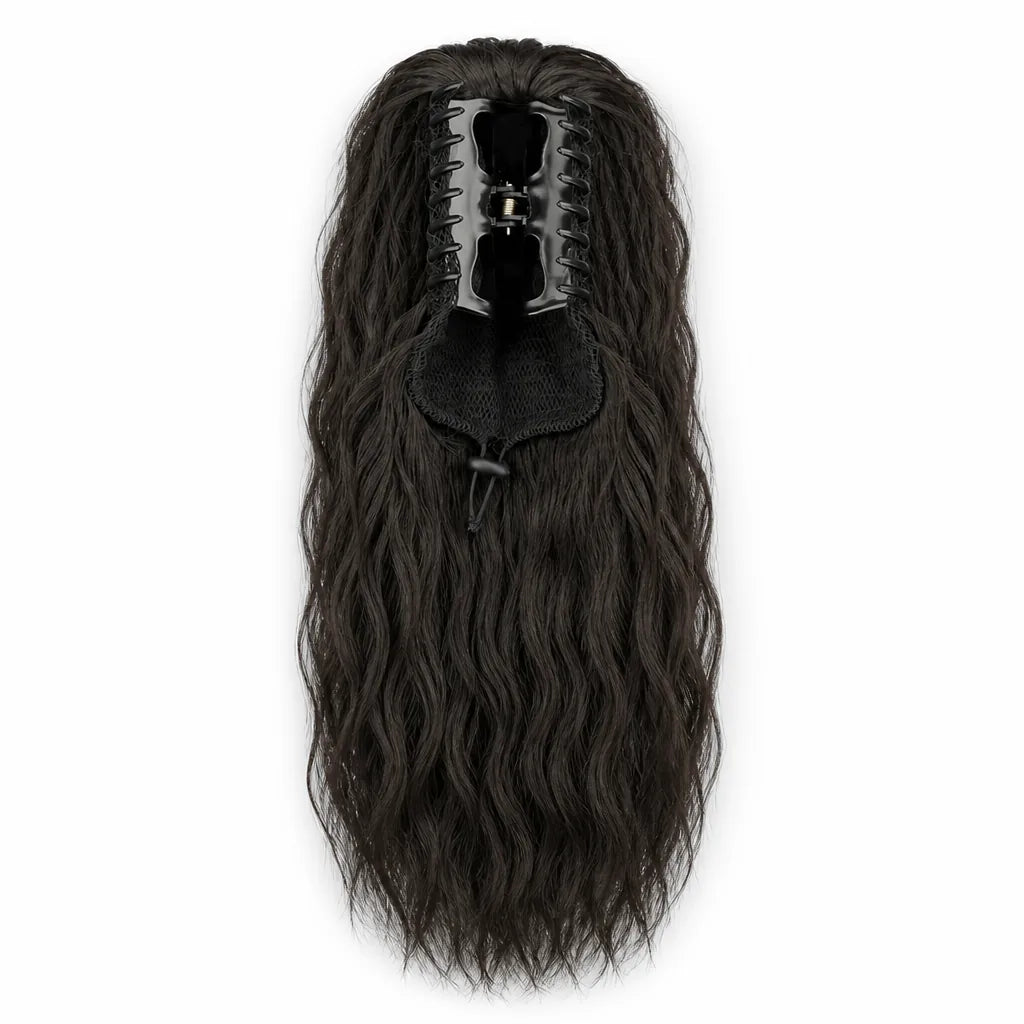 Ponytail Extension Clip-In Curly Wave Heat-Resistant