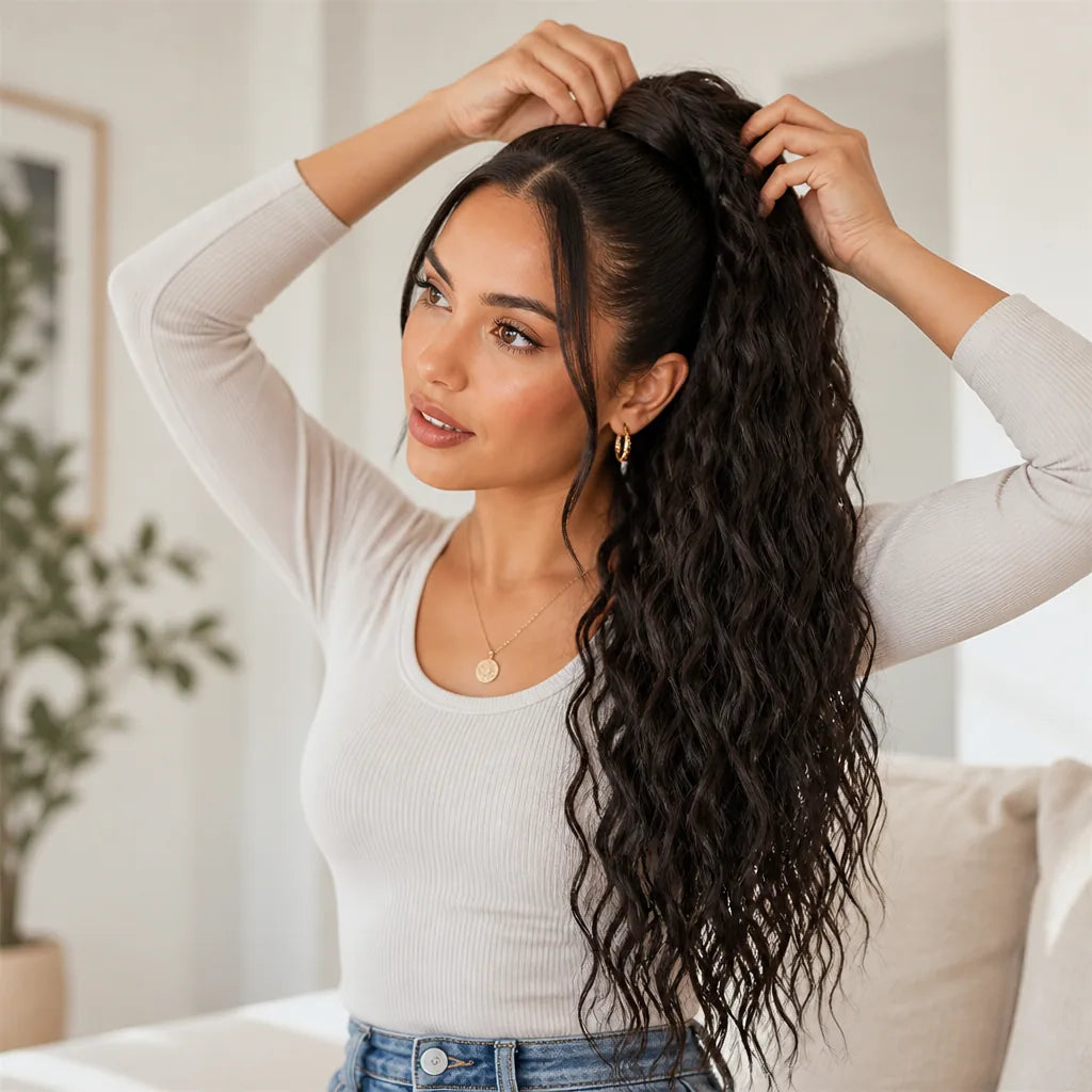 Ponytail Extension Clip-In Natural Look