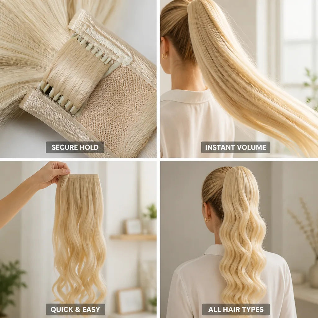 Ponytail Extension Voluminous 2-in-1 Clip-On