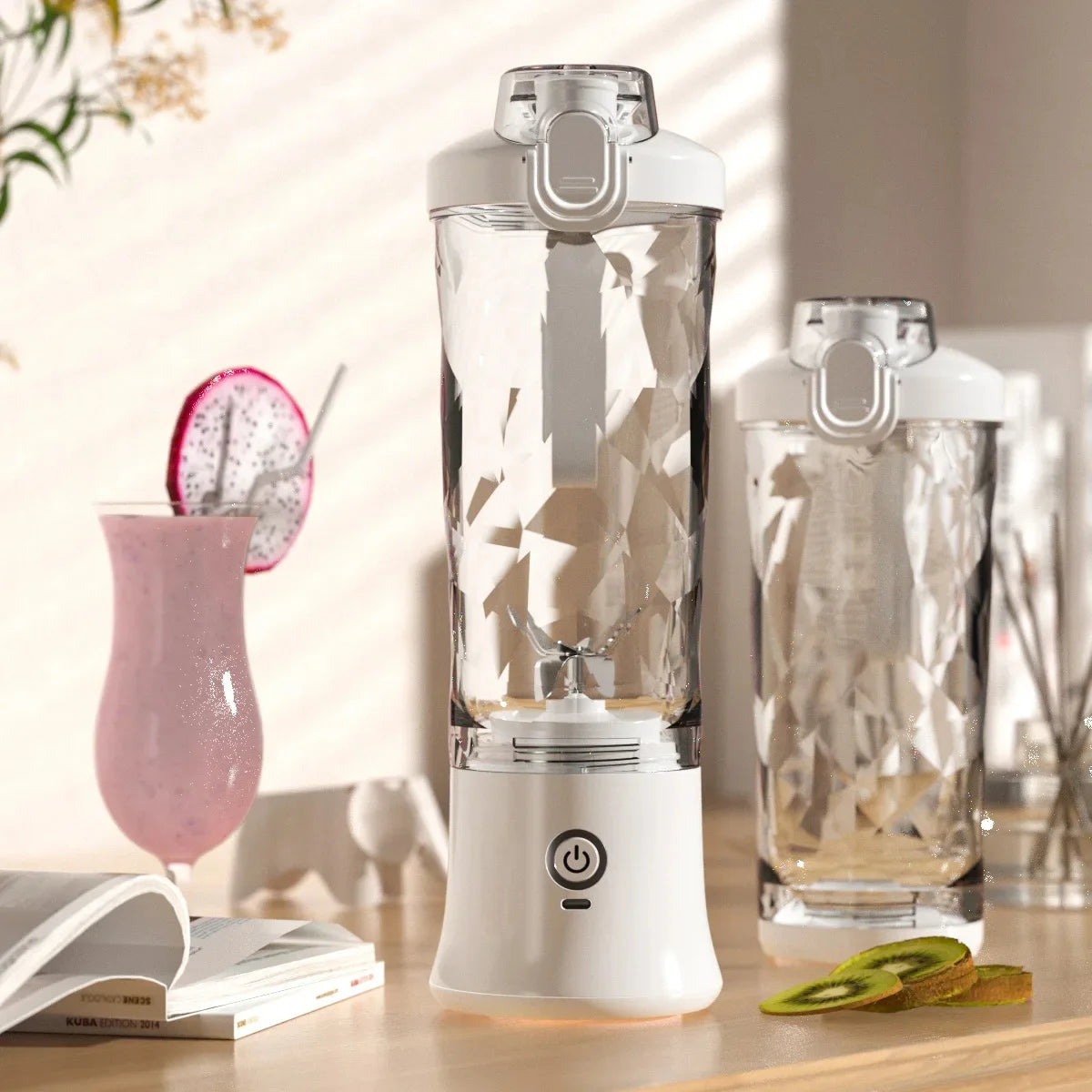 Portable Blender USB-C Rechargeable 6-Blade Stainless Steel