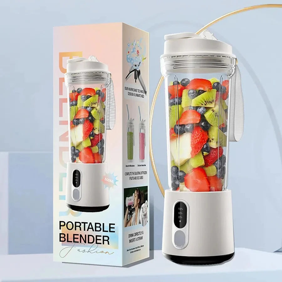 Portable Blender USB Rechargeable 4000mAh Leak-Proof Cup
