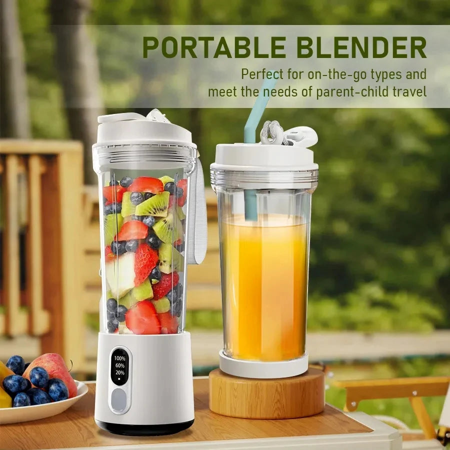 Portable Blender USB Rechargeable 4000mAh Leak-Proof Cup