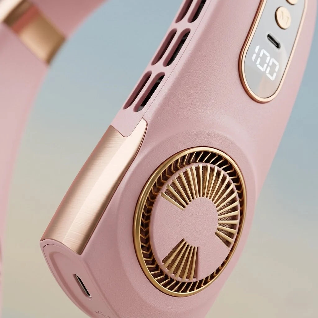 Portable Neck Fan Hands-Free Cooling Lightweight