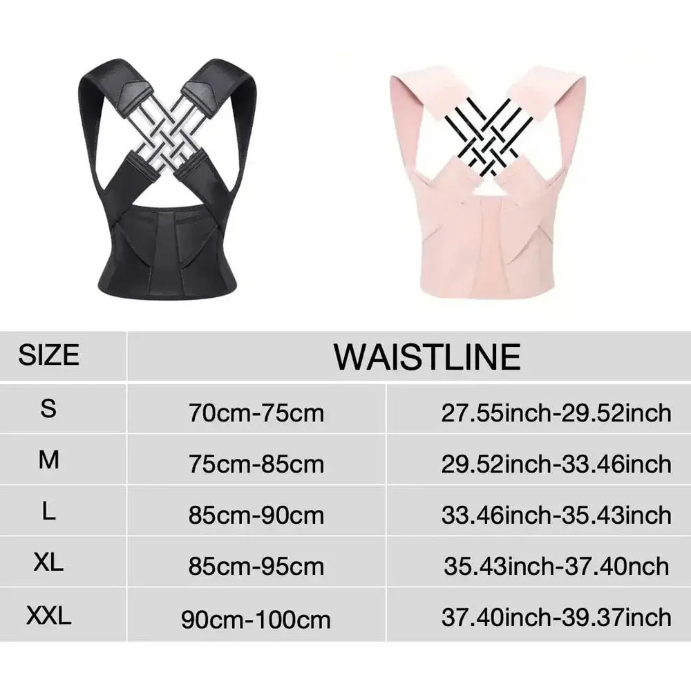Posture Corrector Adjustable Back & Shoulder Support