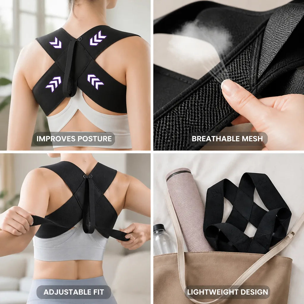 Posture Corrector Adjustable Breathable Mesh Set of 2