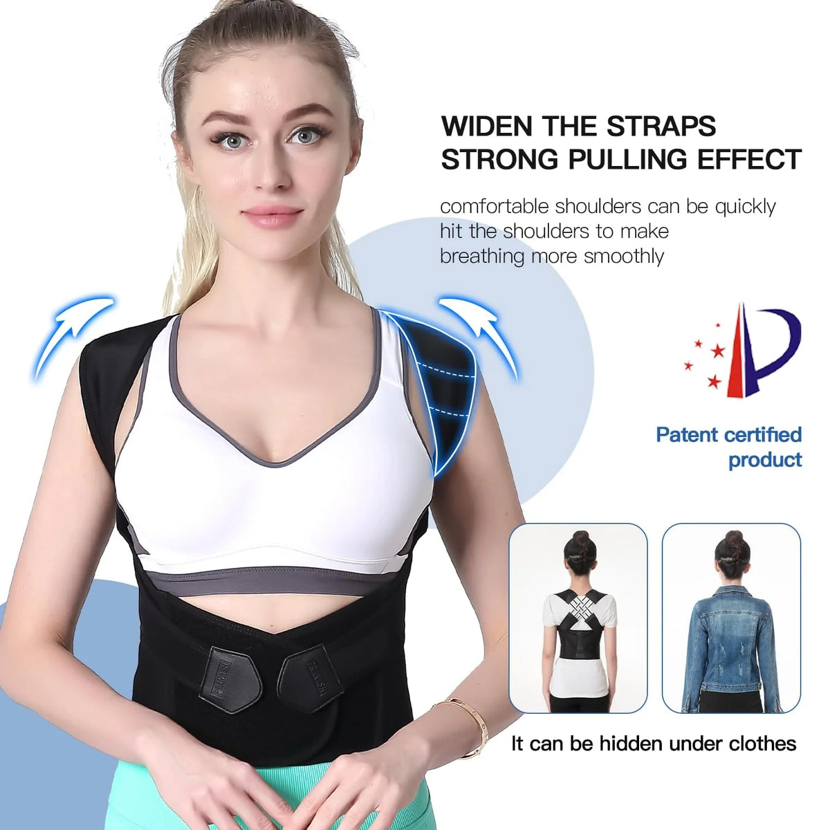 Posture Corrector Adjustable Criss-Cross Back Support