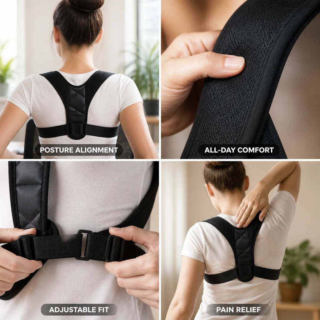 Posture Corrector Adjustable & Discreet Soft Straps
