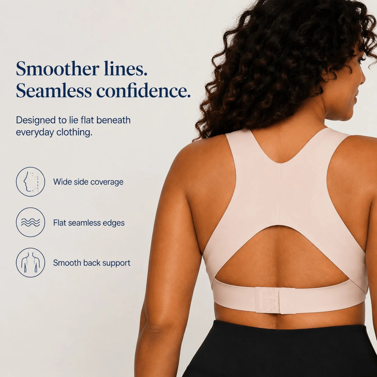 Posture Corrector Bra Front Closure Wireless Removable Cups