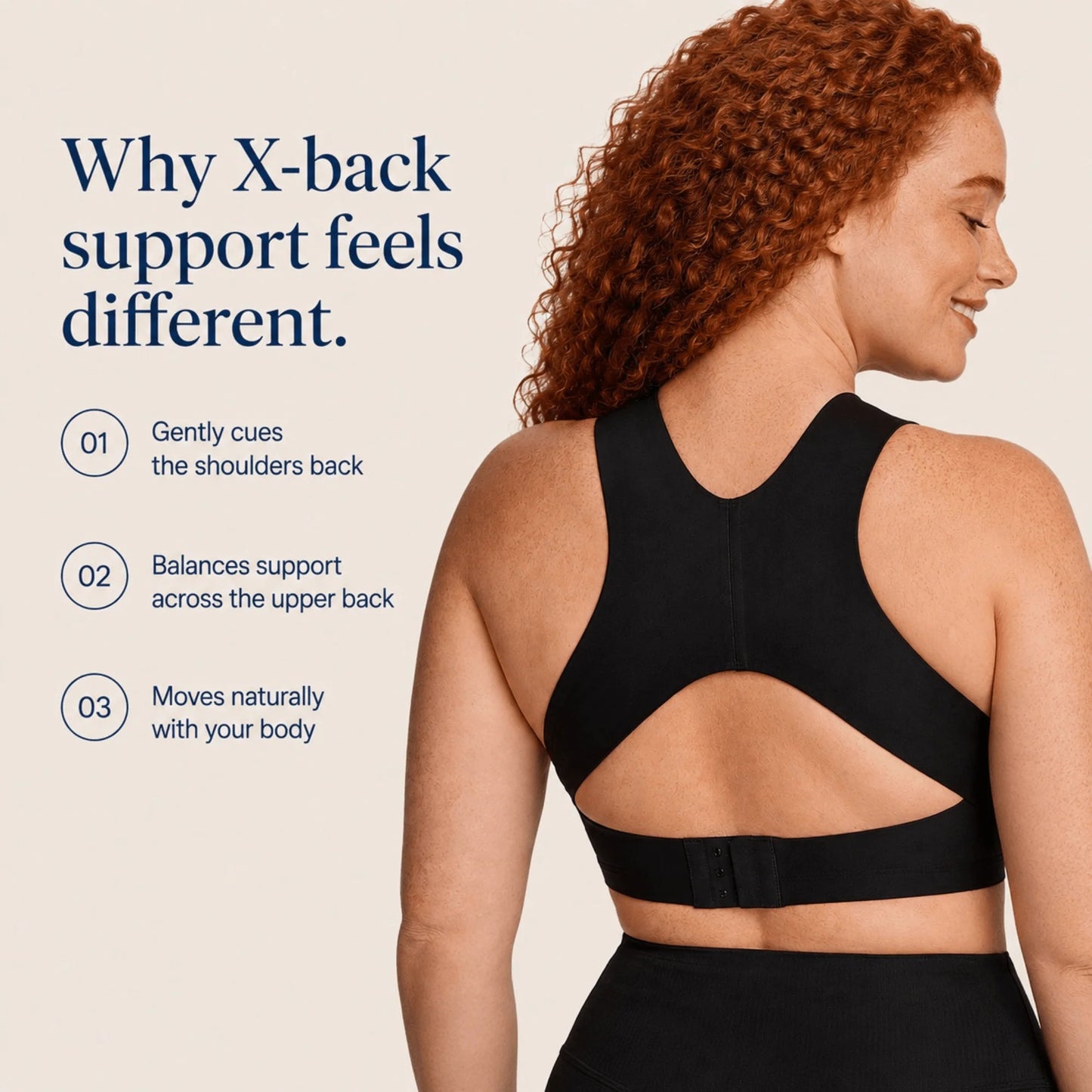 Posture Corrector Bra Front Closure Wireless Removable Cups