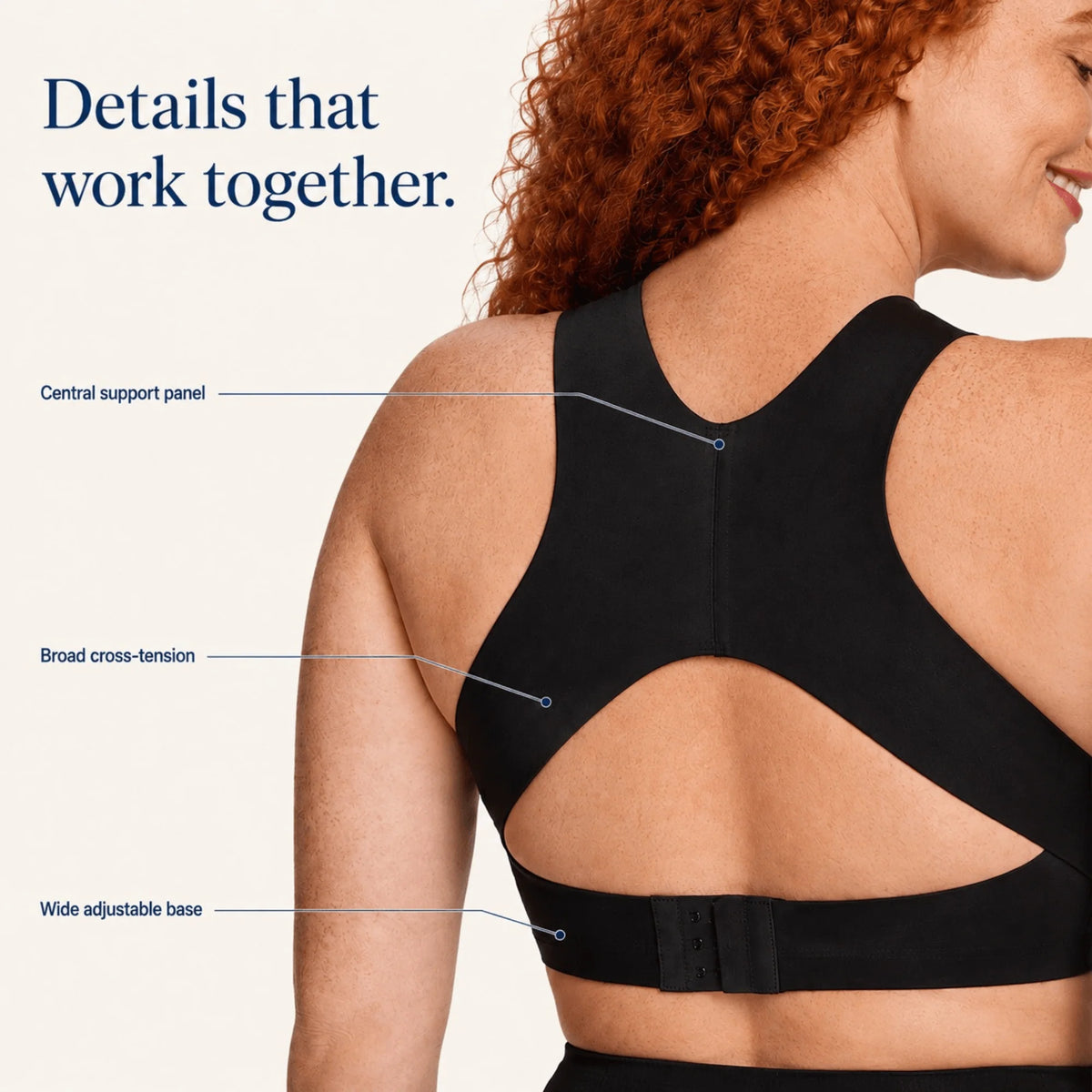 Posture Corrector Bra Front Closure Wireless Removable Cups
