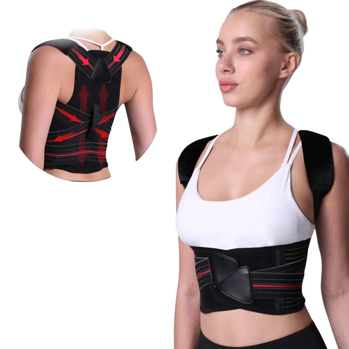 Posture Corrector Brace Adjustable Straps & Breathable Fabric