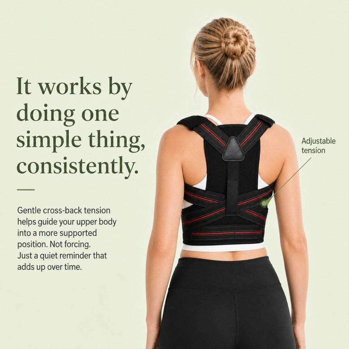 Posture Corrector Brace Adjustable Straps & Breathable Fabric