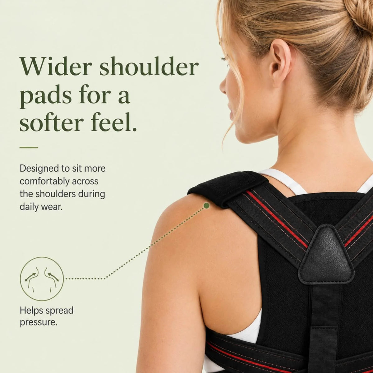 Posture Corrector Brace Adjustable Straps & Breathable Fabric